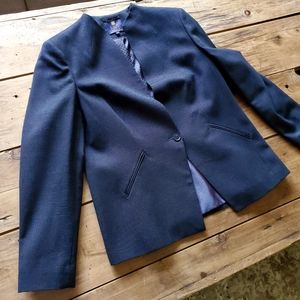 Marks & Spencer Women's Tailored Fit One Button Blue Blazer Size 12